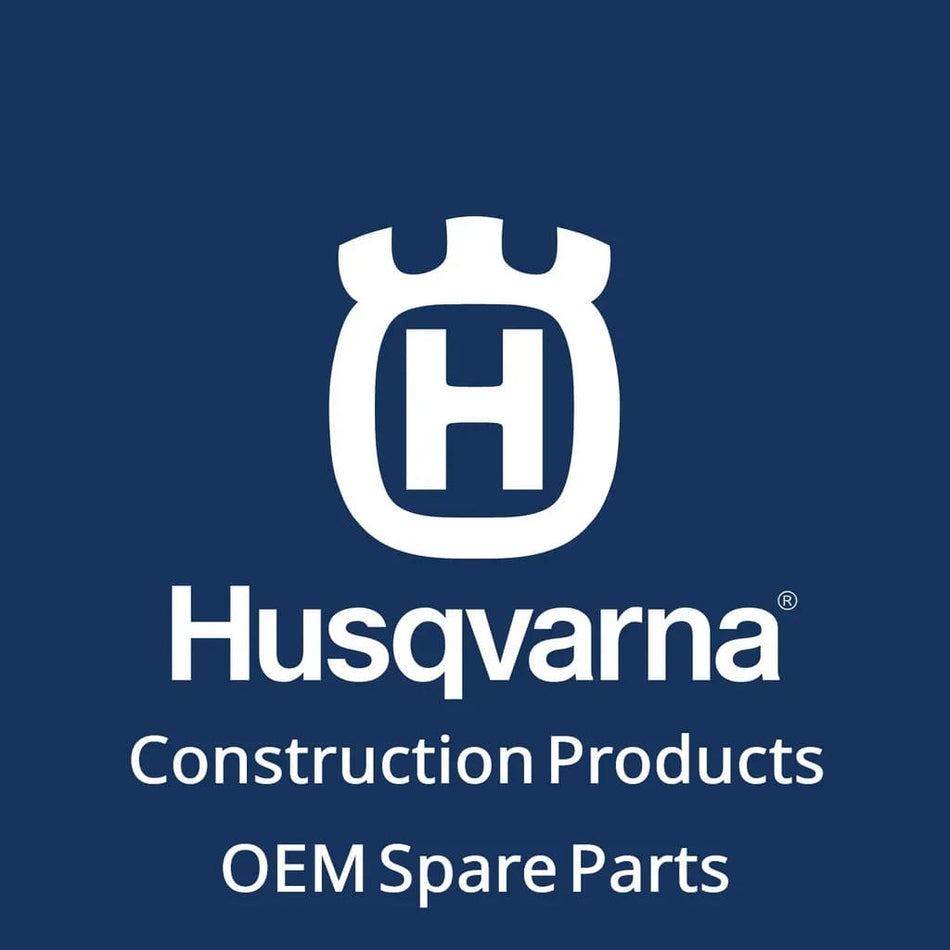 Dark blue Husqvarna branding image with white crown logo and text reading “Husqvarna Construction Products OEM Spare Parts”; used for product identification and OEM part categorization.