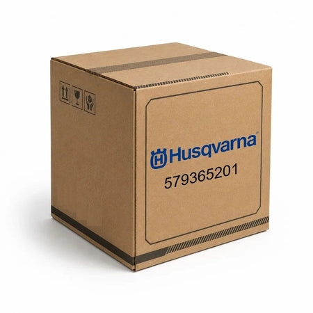 Husqvarna 579365201 genuine OEM engine oil filter factory box for power cutter and construction equipment maintenance.