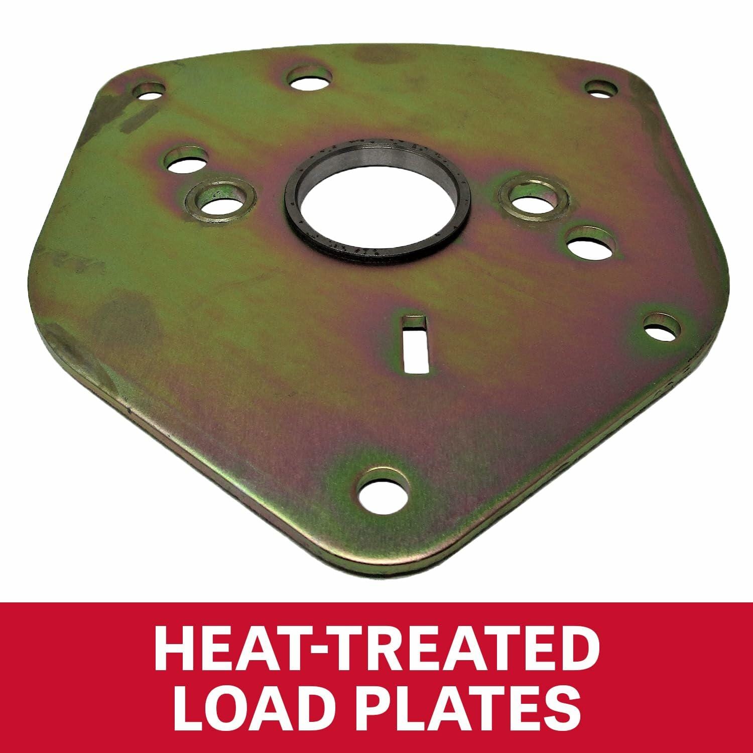 A feature call-out image of the JET hoist's durable, heat-treated internal load plate.