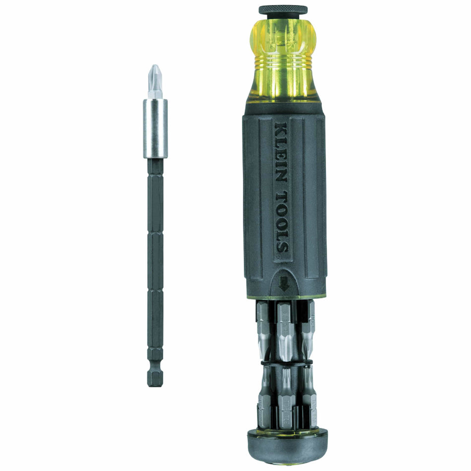 Klein Tools 32303 14-in-1 Multi-Bit Screwdriver and Nut Driver Impact Rated Magnetic Adjustable Length Set Phillips Slotted Square Torx and Combo Bits