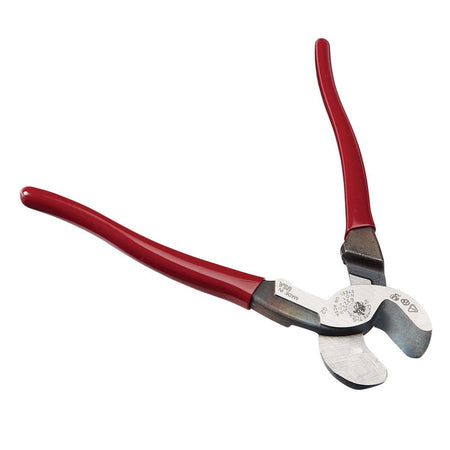 A perspective view of the 9-inch high-leverage cutter in an open position, emphasizing the through-hardened induction steel jaws and the ergonomic handle geometry optimized for clinical accuracy in confined spaces.