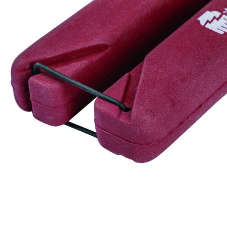 Close-up of the handle base showing the integrated locking lever, demonstrating how the tool remains securely closed for safe transport and compact storage in tool bags.