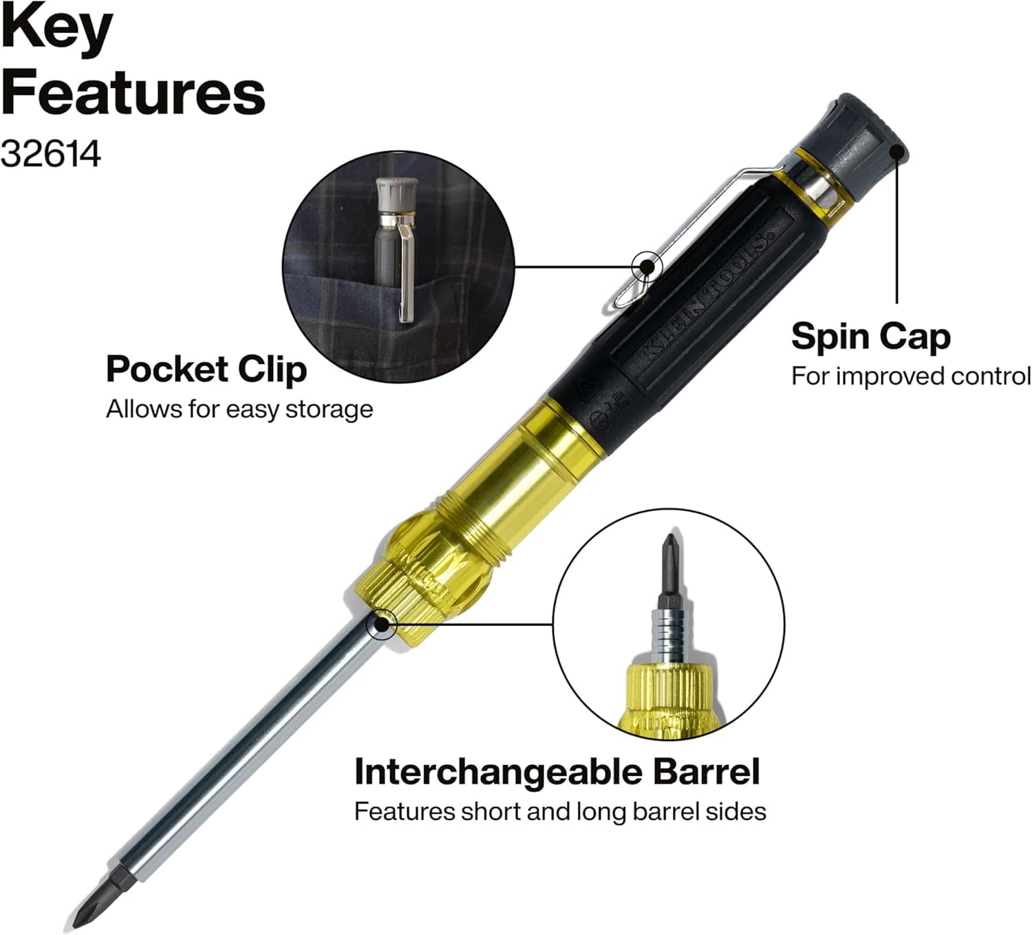 Close-up infographic detail demonstrating the strong magnetic force on the 27-in-1 driver’s barrel and bits, designed to hold and manage small fasteners easily during intricate electronics repair.