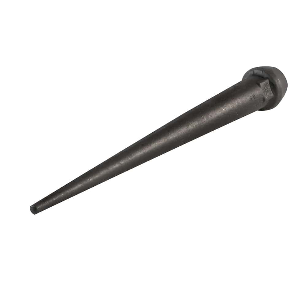 Profile view of the Klein 3255 alloy steel bull pin showing the gradual taper from the 5/16-inch point to the enlarged 1-1/4-inch body.