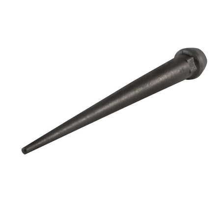 Profile view of the Klein 3255 alloy steel bull pin showing the gradual taper from the 5/16-inch point to the enlarged 1-1/4-inch body.