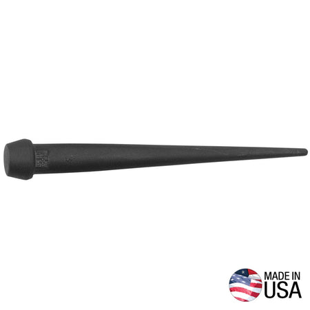 Klein 3256 broad-head bull pin made of forged alloy steel with a 1-1/16-inch body diameter and a black rust-resistant finish.