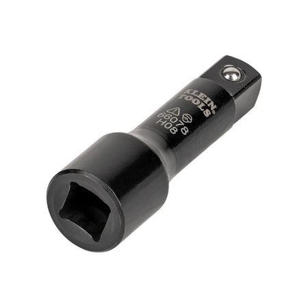Angled view of the Klein 66078 large flip adapter displaying the 1/2-inch female square drive socket receiver end.