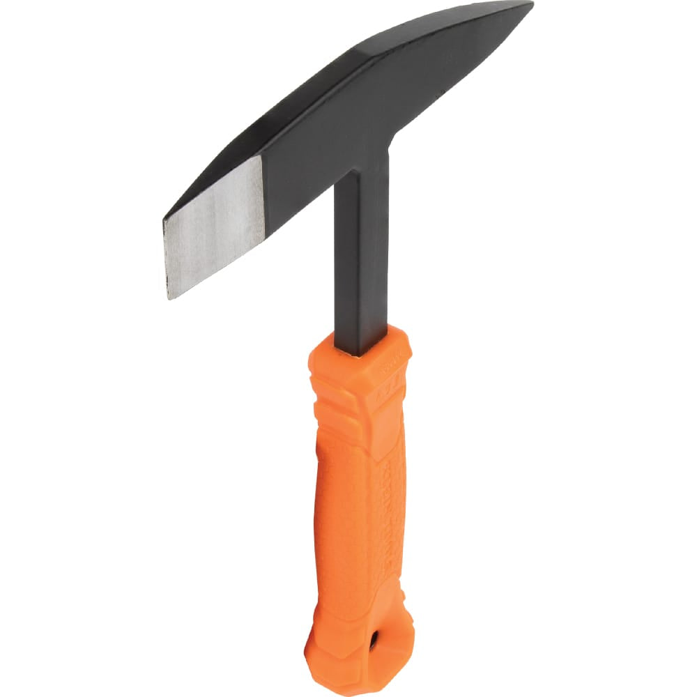 Klein Tools H80612 Welder’s Chipping Hammer featuring an orange heat‑resistant handle and black steel chisel‑point head designed for slag removal and masonry or metalworking applications.