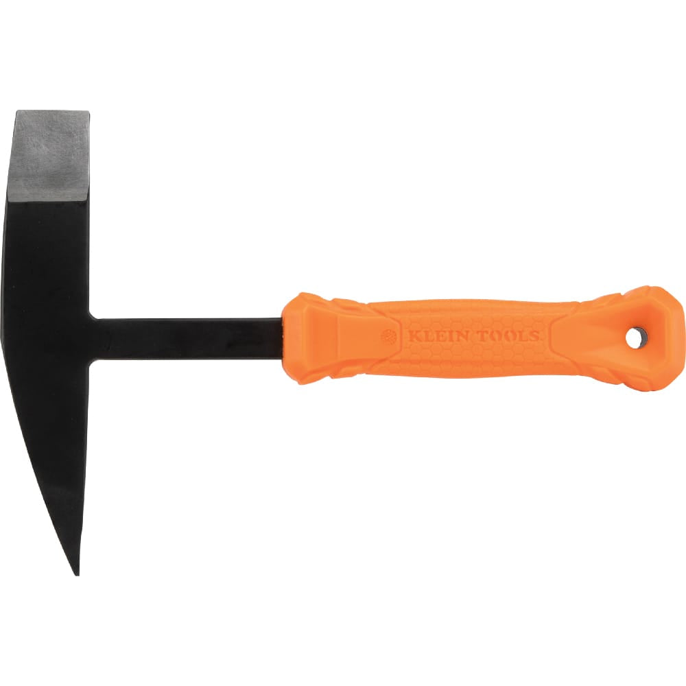 Klein Tools H80612 Welder’s Chipping Hammer 10 oz tempered steel tool with flat striking face and pointed pick end, paired with an orange textured handle for welding slag removal and field use