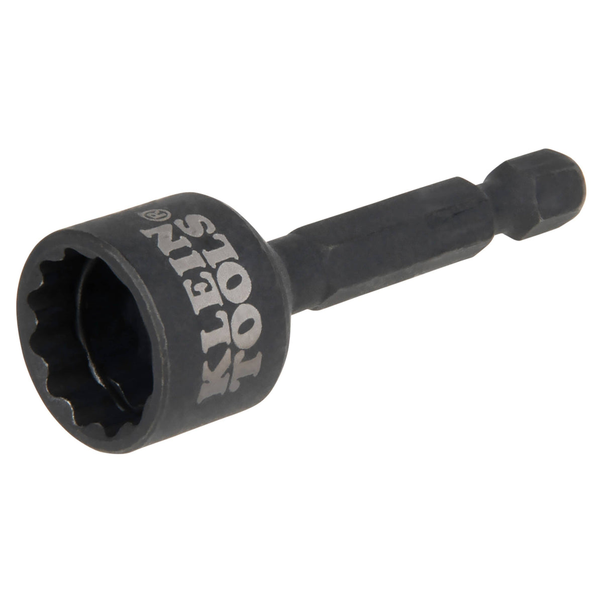 Klein Tools hollow pass-through extension bar engineered to extend reach on long threaded rods and deep channel fastening applications.
