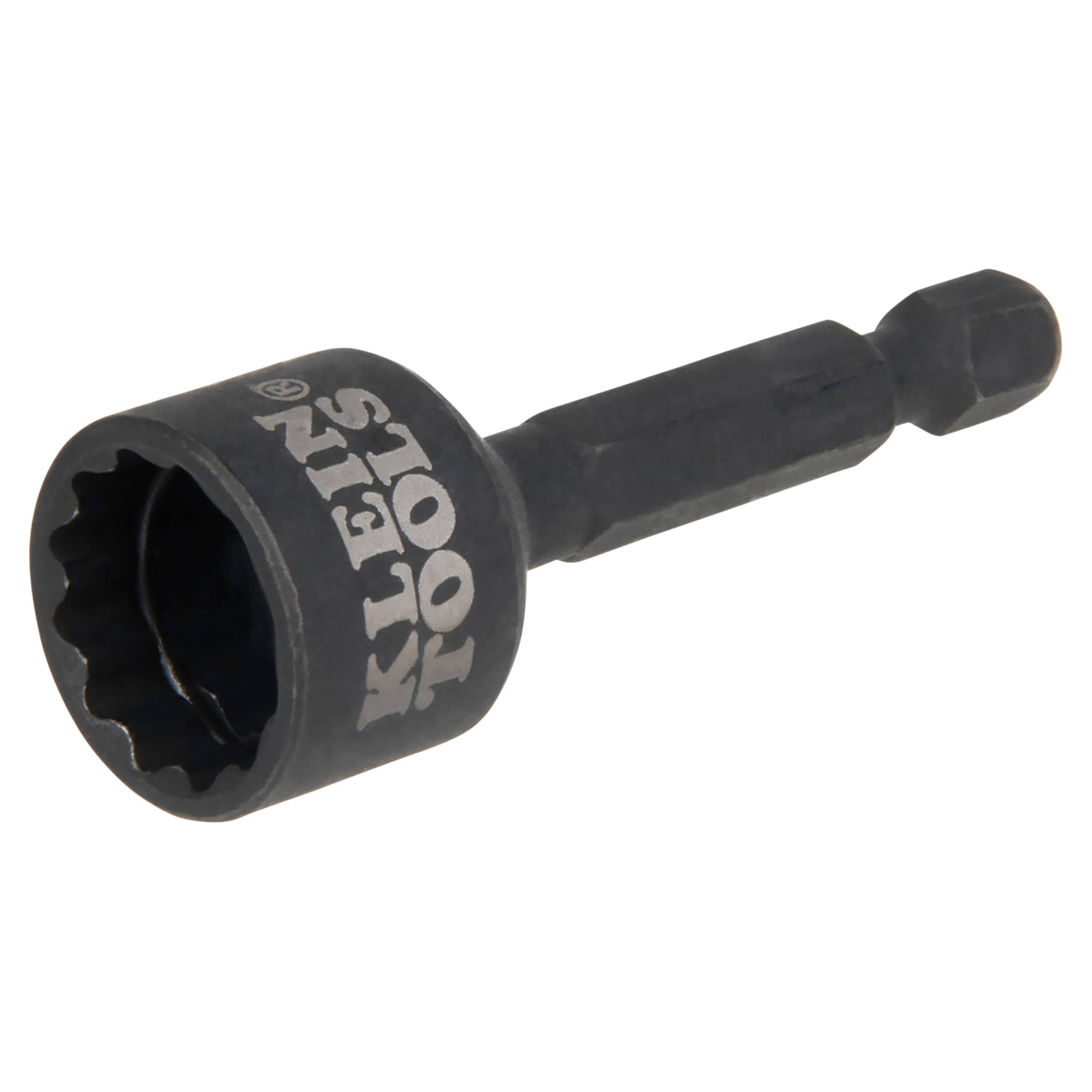 Klein Tools hollow pass-through extension bar engineered to extend reach on long threaded rods and deep channel fastening applications.