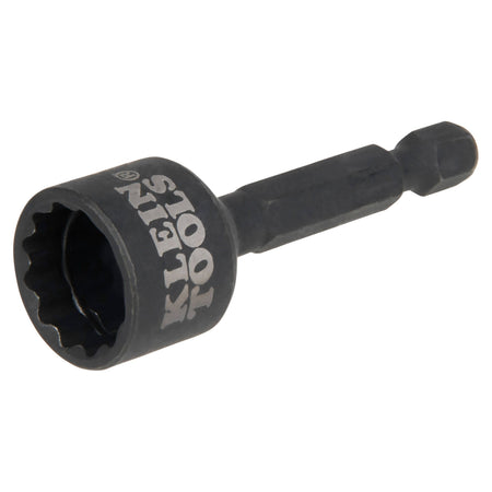 Klein Tools hollow pass-through extension bar engineered to extend reach on long threaded rods and deep channel fastening applications.