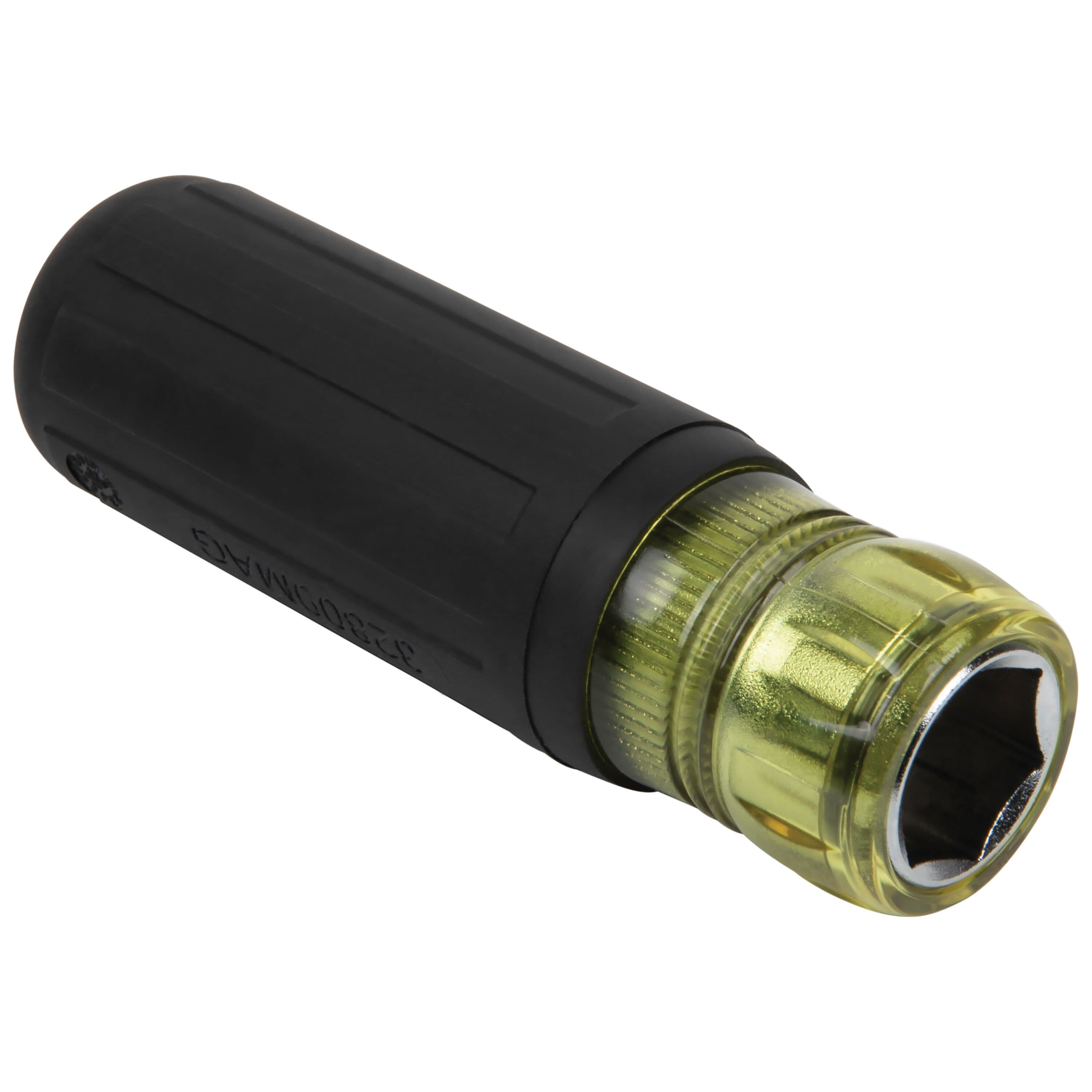 End view of the Cushion-Grip handle showing the hollow center cavity engineered to allow all-thread rods to pass completely through.