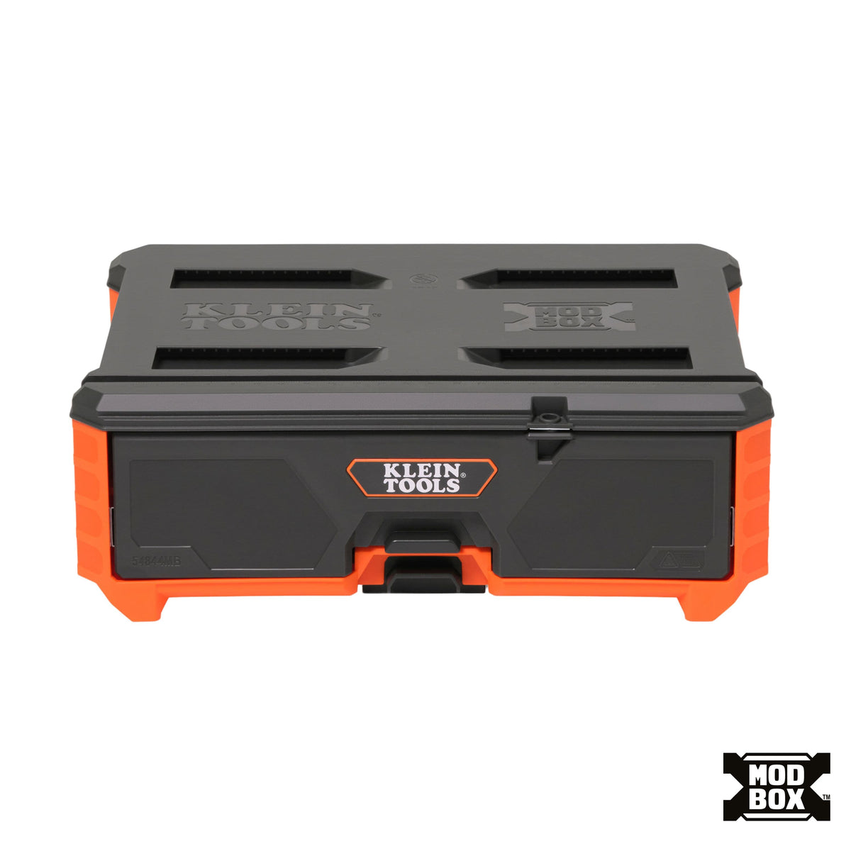 Klein Tools MODbox compact single-drawer toolbox made of impact-resistant polymer for modular tool storage.