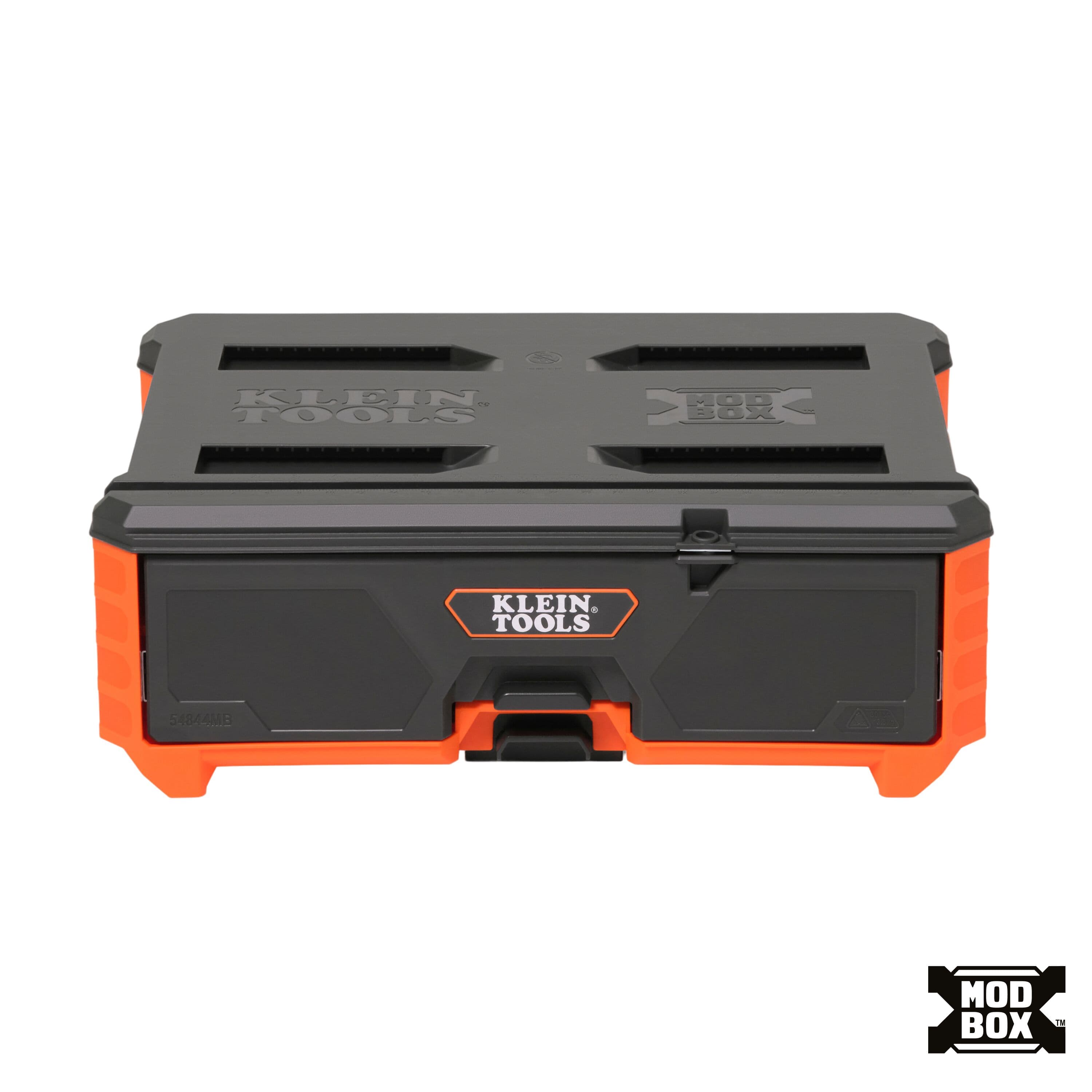 Klein Tools MODbox compact single-drawer toolbox made of impact-resistant polymer for modular tool storage.