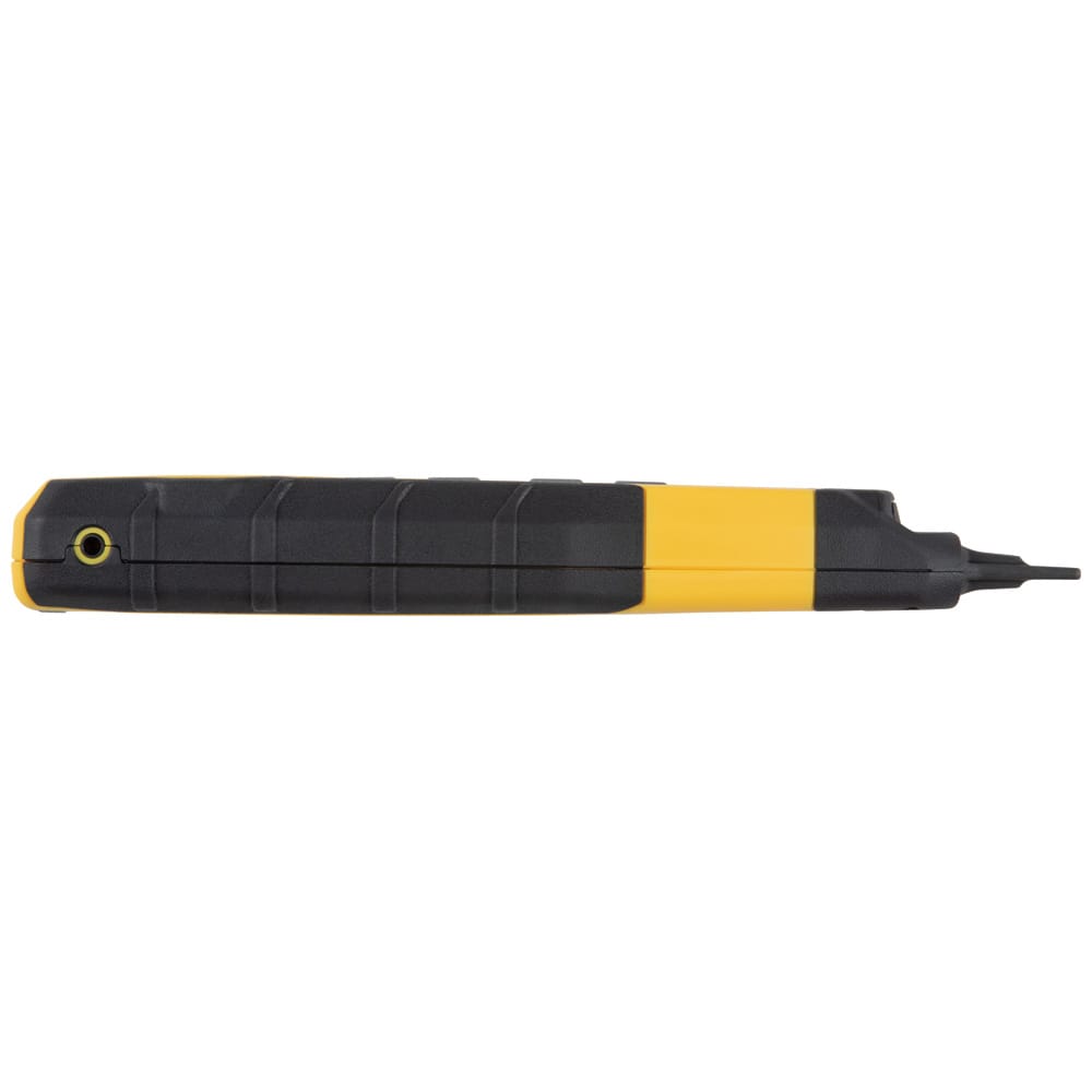 Black and yellow tool on a white background