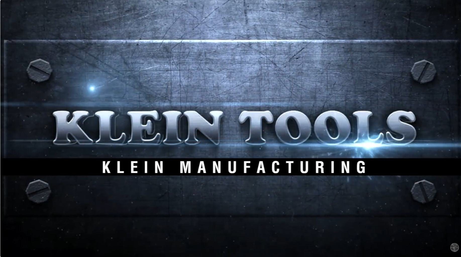 Load video: Klein Tools logo on a metallic background