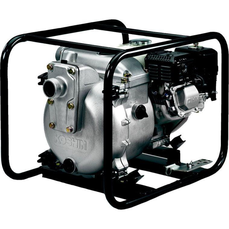 Koshin 2 inch Trash Pump KTZ-50X 179 GPM Flow Rate 4.1 HP K180 Engine Hi-Chrome Impeller Portable Dewatering Pump