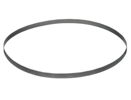 Full view of the continuous loop Lenox Wolf-Band portable band saw blade, displaying the entire oval shape and serrated cutting edge against a white background.