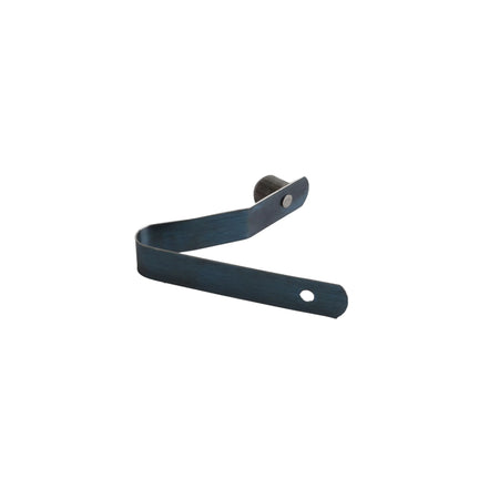 Detailed view of the metal spring securement clip for the 30320 adapter, showcasing the corrosion-resistant finish and ergonomic design for fast job site assembly and disassembly.