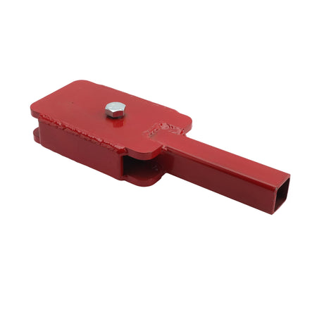 High-angle view of the 30323 driver tool, showing the top-down orientation of the striking face and the integrated mounting hardware used for professional foundation and anchoring tasks.