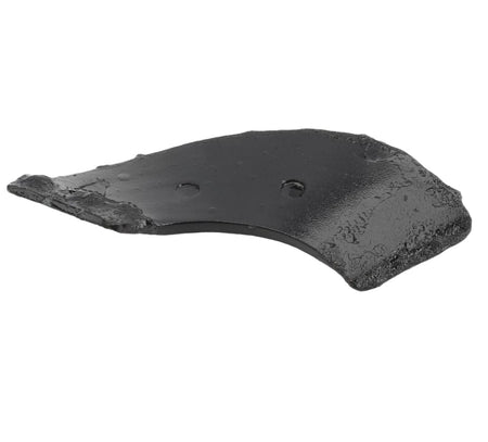 A top-down perspective of the 6 inch standard auger replacement blade, highlighting the durable black finish and the sharp cutting edge designed for professional digging efficiency.