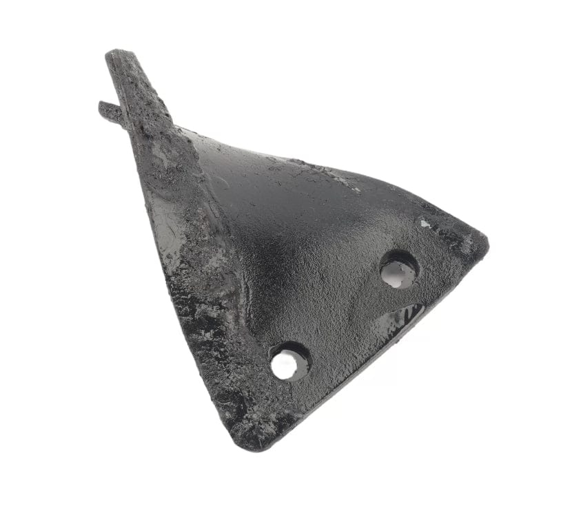 An angled studio perspective of the Little Beaver standard auger point, demonstrating the industrial-grade steel thickness and the curved geometry that facilitates efficient earth drill digging.