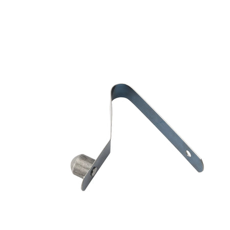 Bottom view of the Little Beaver 9058 spring leaf assembly showing the flush rivet mounting of the steel locking pin.