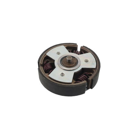Bottom view of the Little Beaver CCO-8# clutch shoe hub showing internal tension springs that control RPM engagement speed.