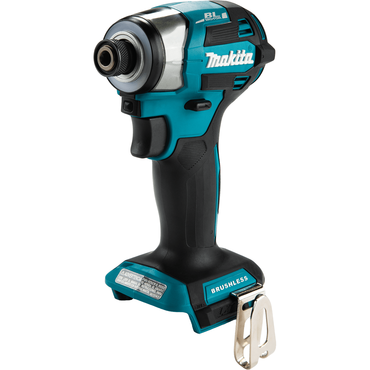 Makita XDT20Z 18V LXT cordless brushless 1/4-inch hex impact driver bare tool with 360-degree LED chuck light ring.