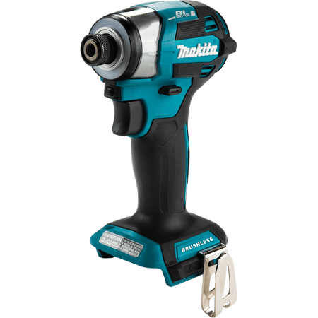 Makita XDT20Z 18V LXT cordless brushless 1/4-inch hex impact driver bare tool with 360-degree LED chuck light ring.