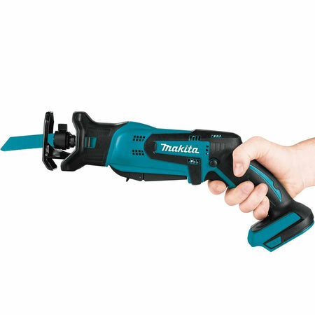 Makita_18V_LXT_Cordless_Compact_Reciprocating_Saw_XRJ01Z_Bare_Tool_Variable_Speed_0-3_000_SPM_Dual_Paddle_Trigger_Switch_LED_Light_6.jpg

Action shot of a user holding the Makita XRJ01Z saw with a 5.0Ah battery to cut a copper pipe inside an open stud wall.

Makita_18V_LXT_Cordless_Compact_Reciprocating_Saw_XRJ01Z_Bare_Tool_Variable_Speed_0-3_000_SPM_Dual_Paddle_Trigger_Switch_LED_Light_3.jpg

A hand holds the Makita XRJ01Z bare tool against a white background to show its side profile and grip.