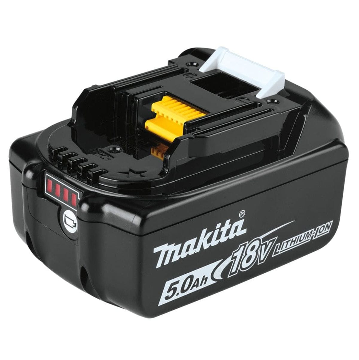 Makita 18V LXT® Lithium‑Ion 5.0Ah Battery BL1850B with fast charge, extended run-time, and star protection features.