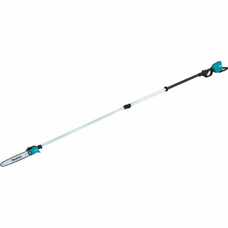 A studio image of the Makita XAU02 telescoping pole saw, fully extended against a white background.