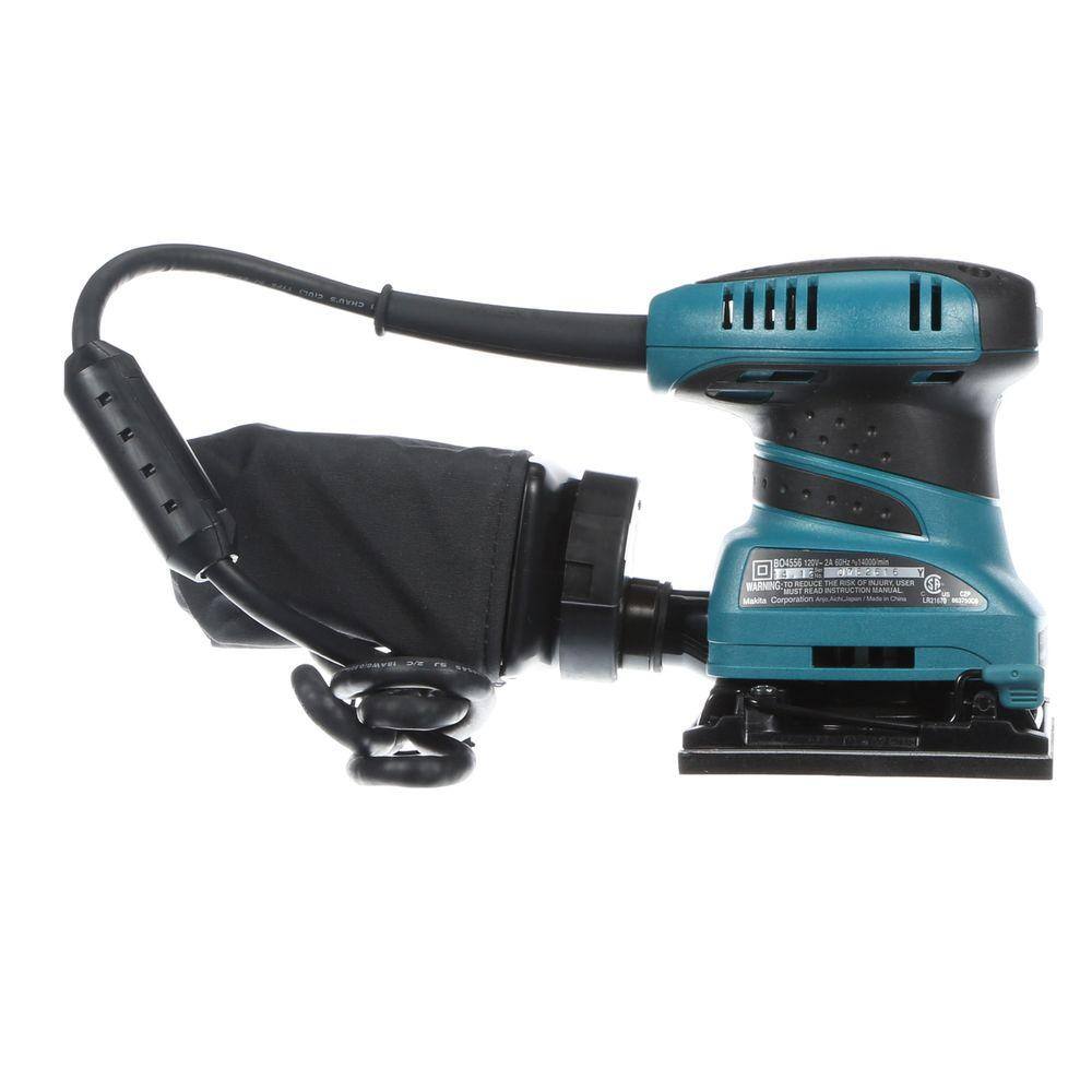 Side profile view of the Makita 2 AMP finishing sander