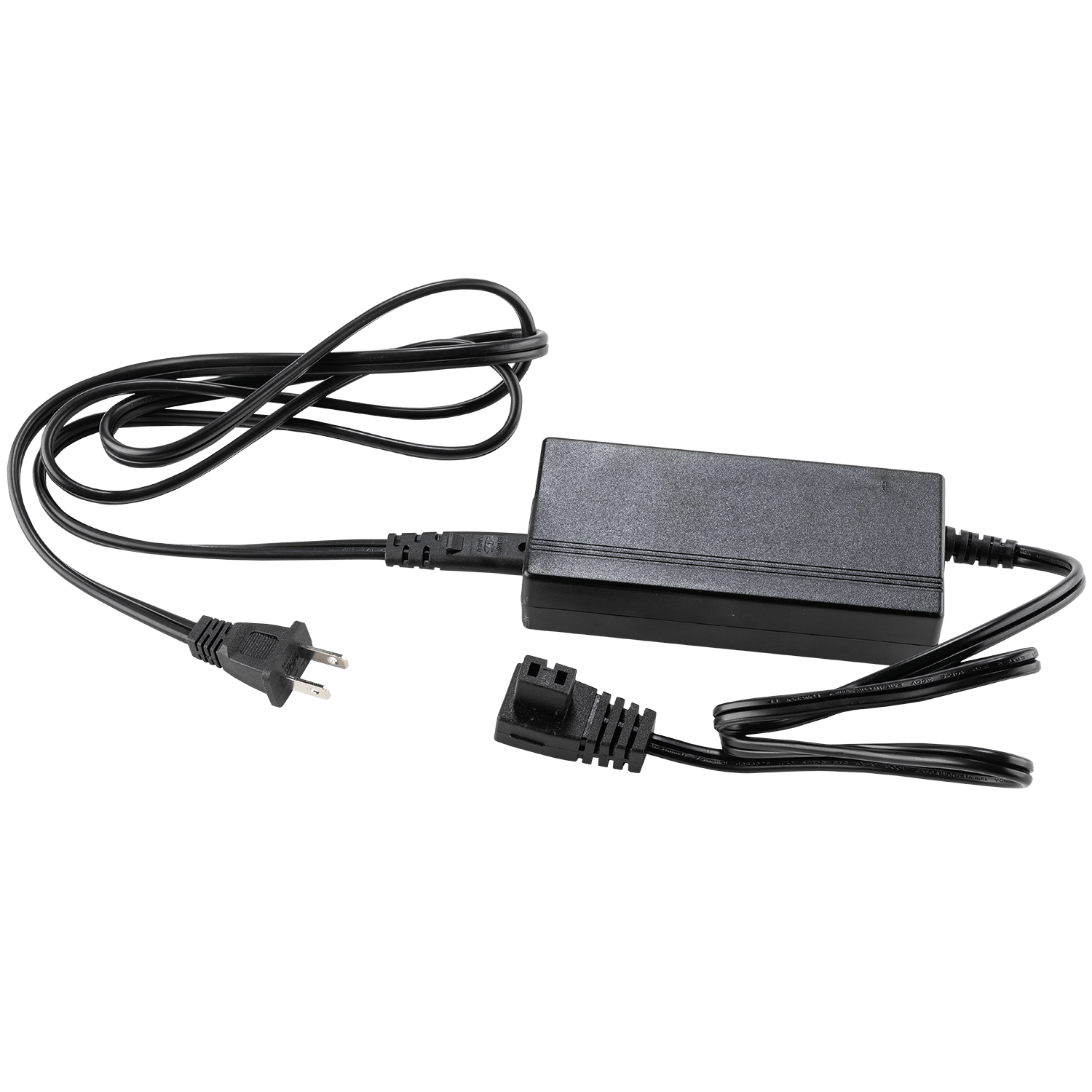 Included 120V AC wall power adapter assembly for running the Makita ADCW180Z cooler on standard household electrical outlets.