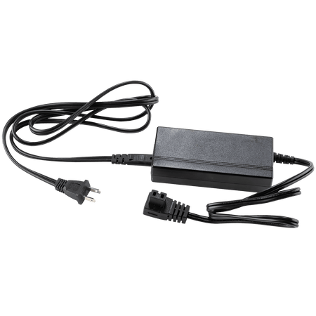 Included 120V AC wall power adapter assembly for running the Makita ADCW180Z cooler on standard household electrical outlets.