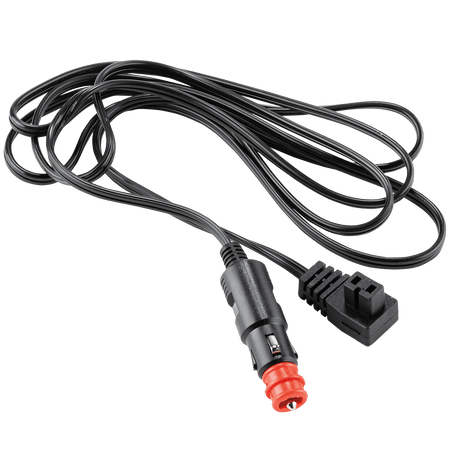 Included 12V/24V DC auto power adapter cord for plugging the Makita ADCW180Z cooler directly into vehicle cigarette lighter sockets.