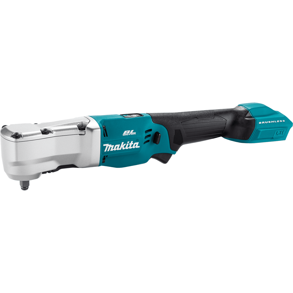 Makita XLT03Z 18V LXT cordless brushless 3/8-inch angle impact wrench bare tool engineered for tight-access fastening.