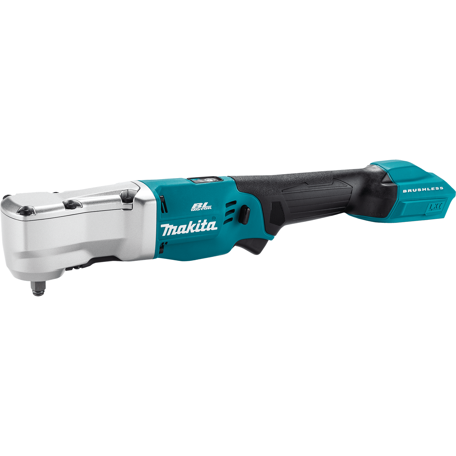 Makita XLT03Z 18V LXT cordless brushless 3/8-inch angle impact wrench bare tool engineered for tight-access fastening.