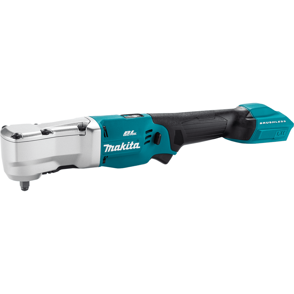 Makita XLT03Z 18V LXT cordless brushless 3/8-inch angle impact wrench bare tool engineered for tight-access fastening.