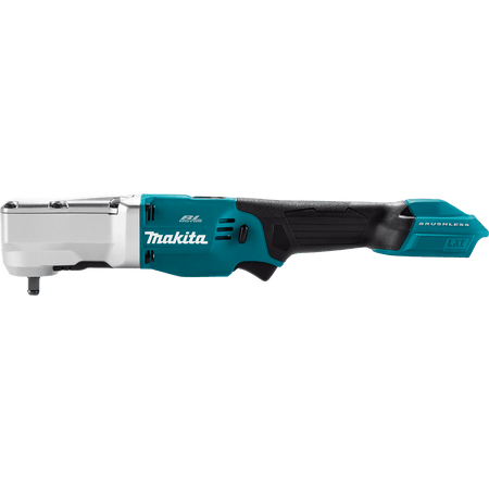 Side profile of Makita XLT03Z bare tool highlights the slim ergonomic inline body and 3/8-inch square drive anvil.
