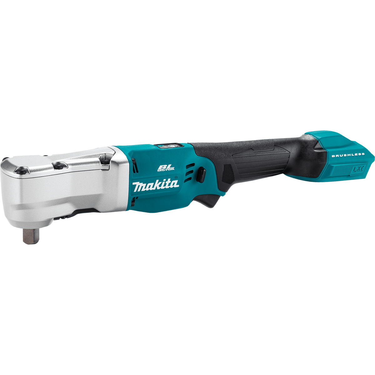 Makita XLT05Z 18V cordless right-angle impact wrench bare tool with a compact aluminum head and 1/2-inch square drive.