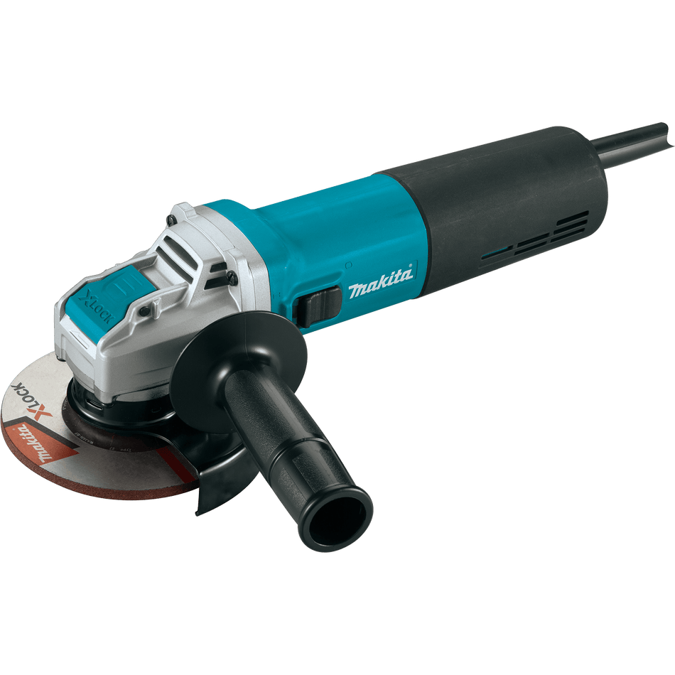 Makita GA5080 5 Inch X-LOCK Angle Grinder 13 AMP High Power Motor Corded Electric Tool-Less Guard SJS Mechanical Clutch Metal Masonry Cutting Grinding