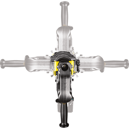 Overhead rotational graphic illustrating the full 360-degree multi-position adjustment of the puncher head.