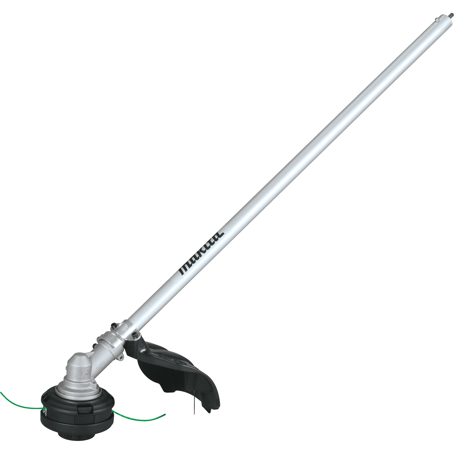 Makita EM409MP 13-inch string trimmer attachment featuring a rapid loading bump-and-feed head and protective guard.
