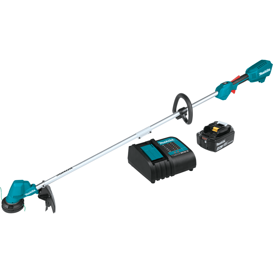 Makita XRU23SM1 18V LXT Lithium Ion Brushless Cordless 13 Inch String Trimmer Kit 4.0Ah Weed Eater Weed Whacker Grass Lawn Yard Edge Trimming Tool