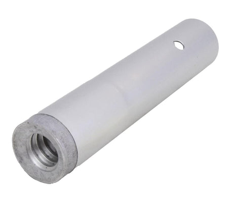 Angled view of the handle adapter focusing on the cast metal base with internal female threads for screw-in handles.