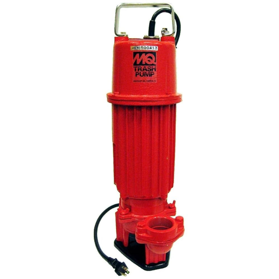 Multiquip 2 Inch Electric Submersible Trash Pump ST2010TCUL 1 HP 95 GPM Single Phase Cast Iron Housing Thermal Overload Dewatering Tool