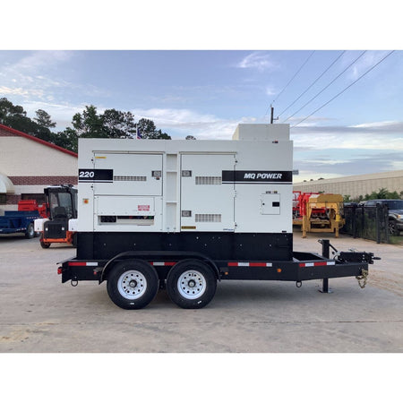 Right side of trailer mounted generator.